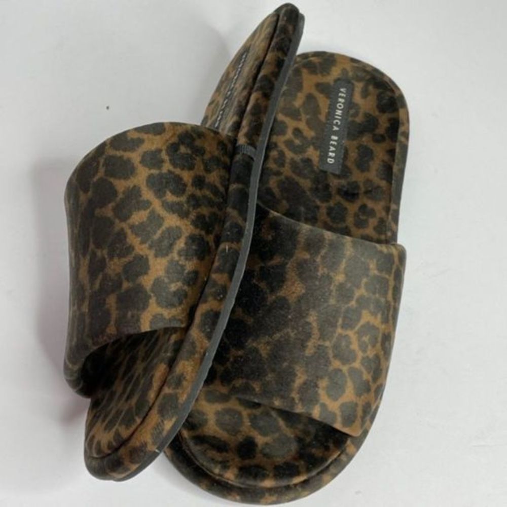 Veronica Beard Velvet Animal Print‎ Slides - Picture 2 of 4